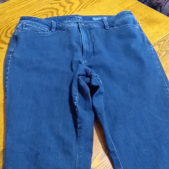 J.Jill WOMENS JEANS 14 DENIM Pants Preowned BLUE Faded Work High Rise Leggings - Picture 2 of 9